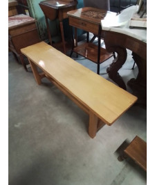 BANC A ENTRETOISE BOIS CLAIR