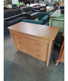 COMMODE BOIS CLAIR 4 TIROIRS 