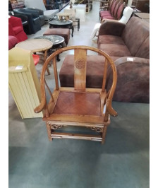 FAUTEUIL CHINOIS ASSISE GAINEE PAILLE DE RIZ