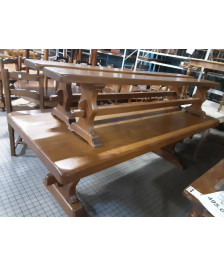 TABLE MONASTERE 240 X100 CM                  + 2 BANCS CHENE MASSIF 
