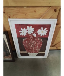 GRAVURE BOUQUET VASE ROUGE