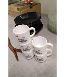 TASSE A CAFE ARCOPAL- FLEURS - LE LOT