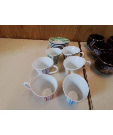 LOT TASSE À CAFÉ COLORÉ 