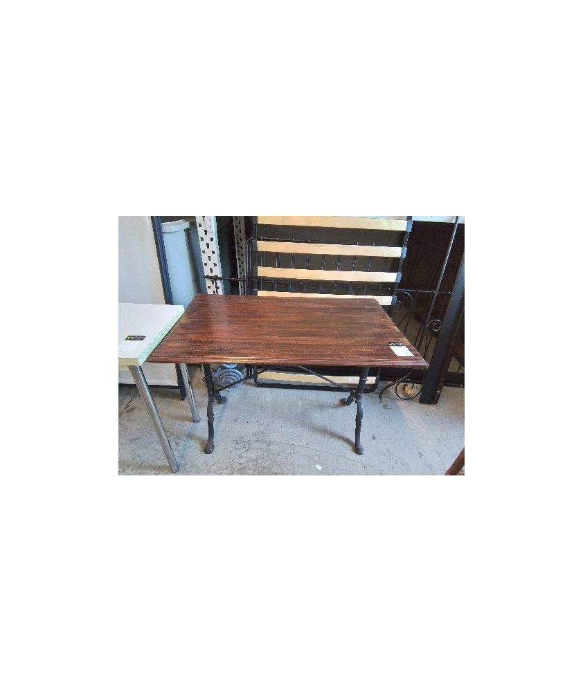 TABLE BISTRO EN BOIS PIED EN FONTE 