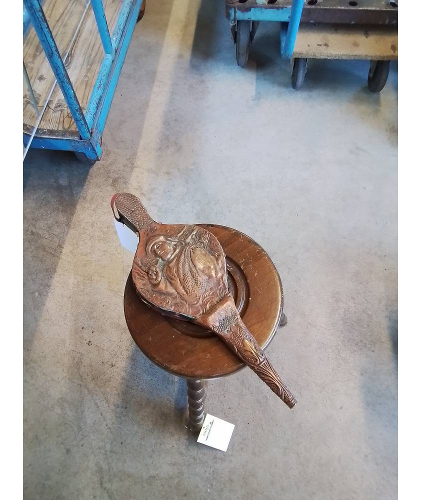 SOUFFLET DE CHEMINÉE BOIS ET CUIVRE AU MARIN