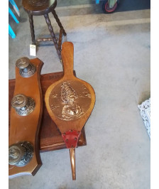 SOUFFLET DE CHEMINÉE BOIS ET CUIVRE 