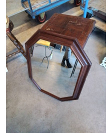 MIROIR OCTOGONAL BOIS MOULURÉ 