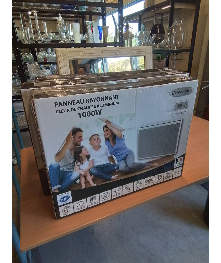 PANNEAU RAYONNANT COEUR DE CHAUFFE ALUMINIUM CARRERA 1000W