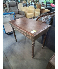 BUREAU RECTANGULAIRE BOIS PIÈTEMENT PEINT DORÉ 1 TIROIR FIN XIXE