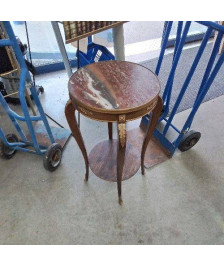 GUERIDON STYLE LOUIS XVI MARBRE ROUGE 