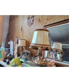 PETITE LAMPE DE CHEVET PIED DORÉ 