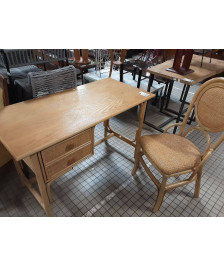 BUREAU ROTIN AVEC SA CHAISE