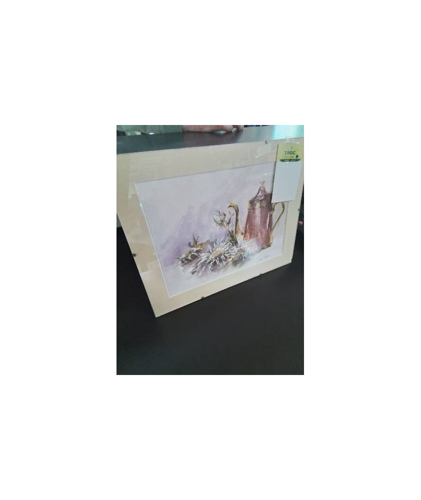 AQUARELLE NATURE MORTE CAFETIÈRE 