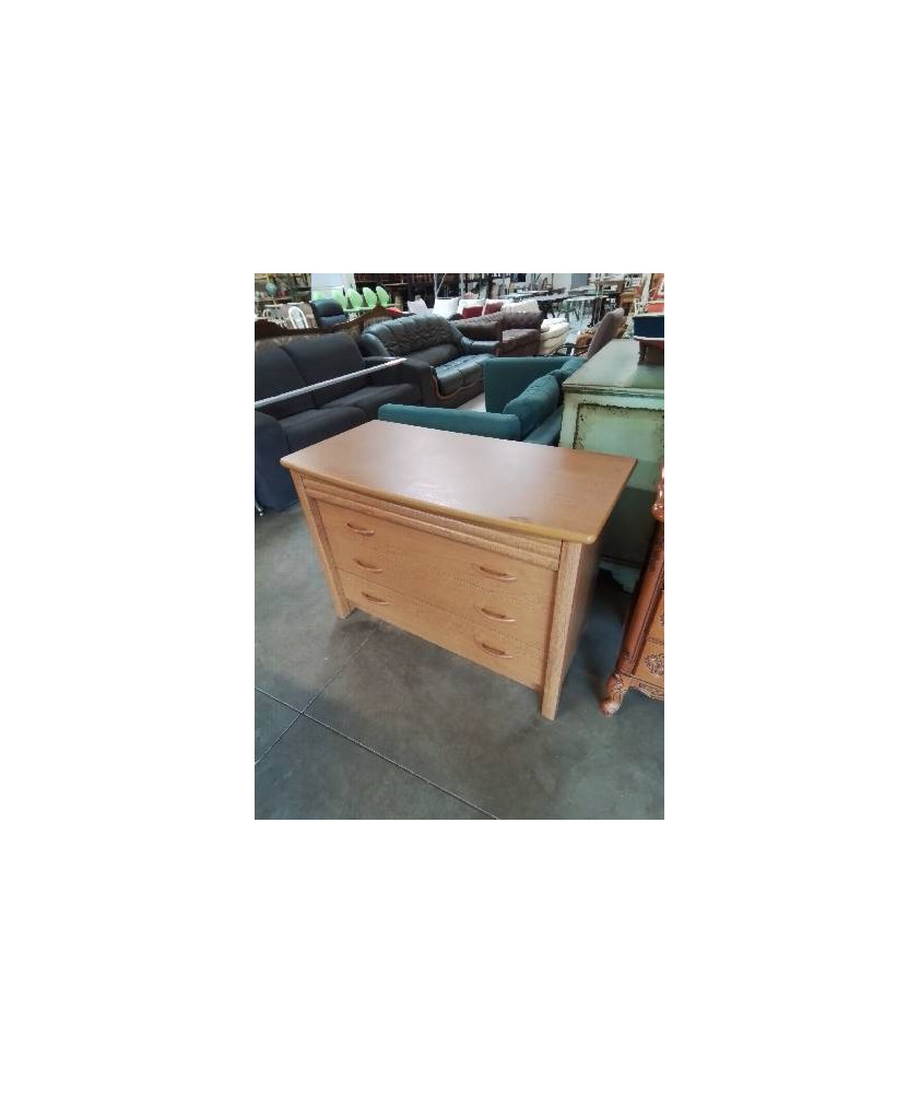 COMMODE BOIS CLAIR 4 TIROIRS 