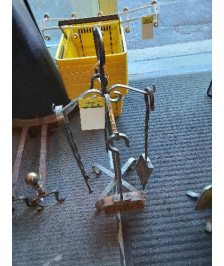SERVITEUR DE CHEMINÉE FER FORGÉ 5 PIECES