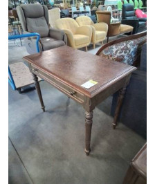 BUREAU RECTANGULAIRE BOIS PIÈTEMENT PEINT DORÉ 1 TIROIR FIN XIXE