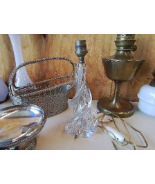 PIED DE LAMPE EN CRISTAL 