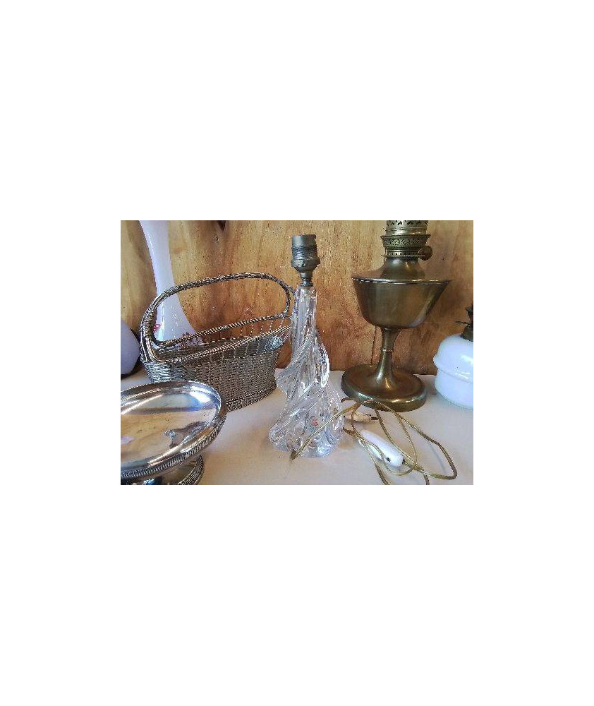 PIED DE LAMPE EN CRISTAL 