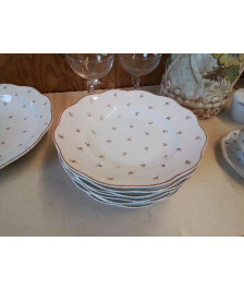 LOT 8 ASSIETTES CREUSES PORCELAINE DE LIMOGES