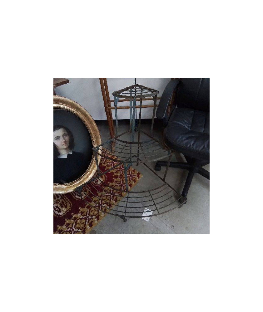 ETAGERE D’ANGLE FER FORGÉ 