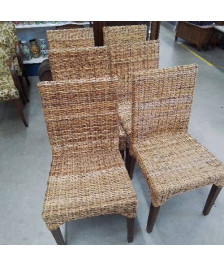 LOT DE 6 CHAISES ROTIN