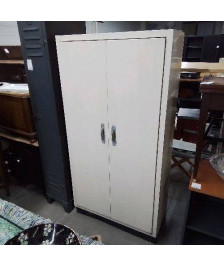 ARMOIRE MÉTALLIQUE BLANCHE 2 PORTES