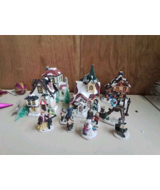 LOT FIGURINE MAISON DECORS NOËL 