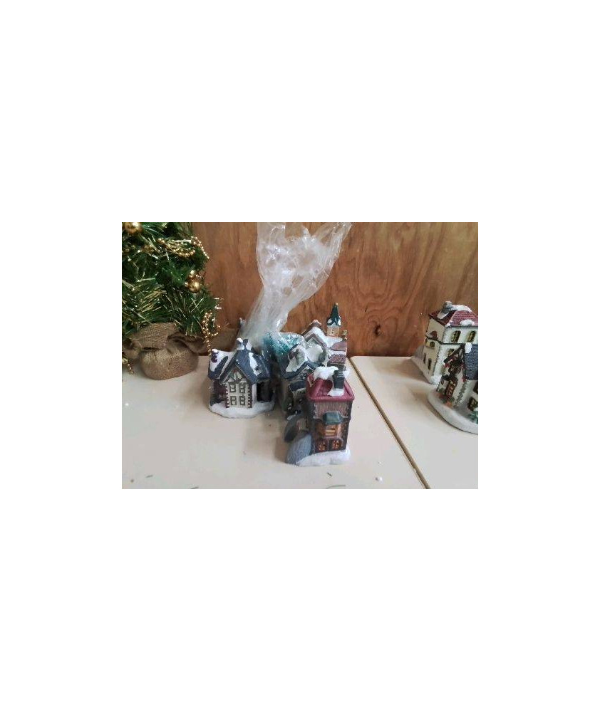 LOT FIGURINE MAISON DECORS NOËL 