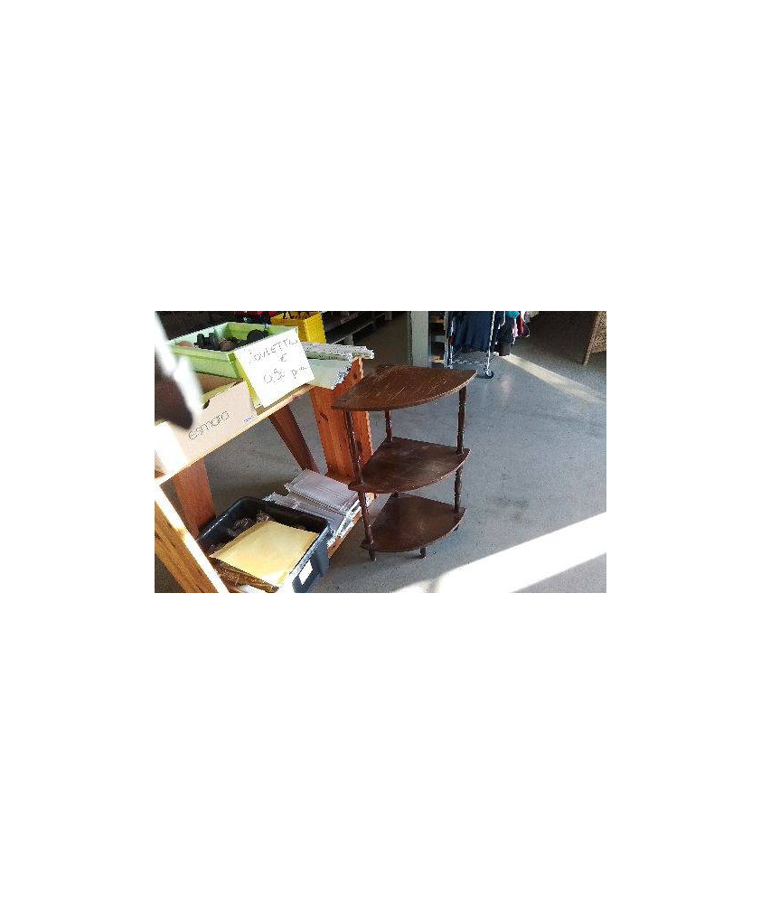 MEUBLE ETAGERE D’ANGLE- BAS - EN ETAT