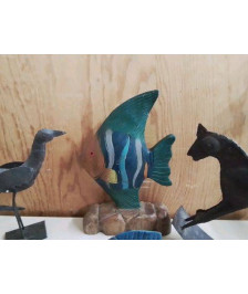 POISSON TROPICAL EN BOIS 