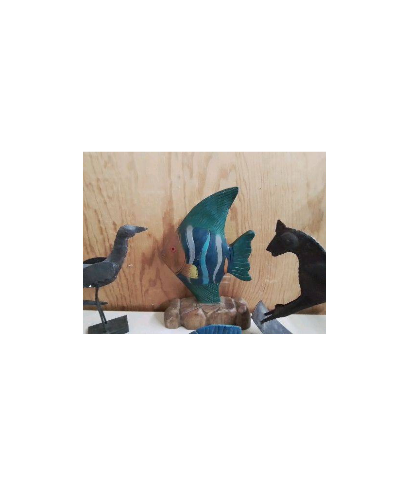 POISSON TROPICAL EN BOIS 