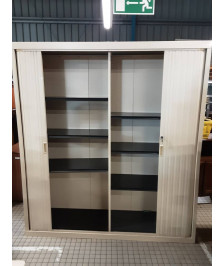 ARMOIRE METALLIQUE 180CM A RIDEAUX AVEC CLE