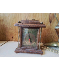 PETITE PENDULE BOIS ET LAITON 