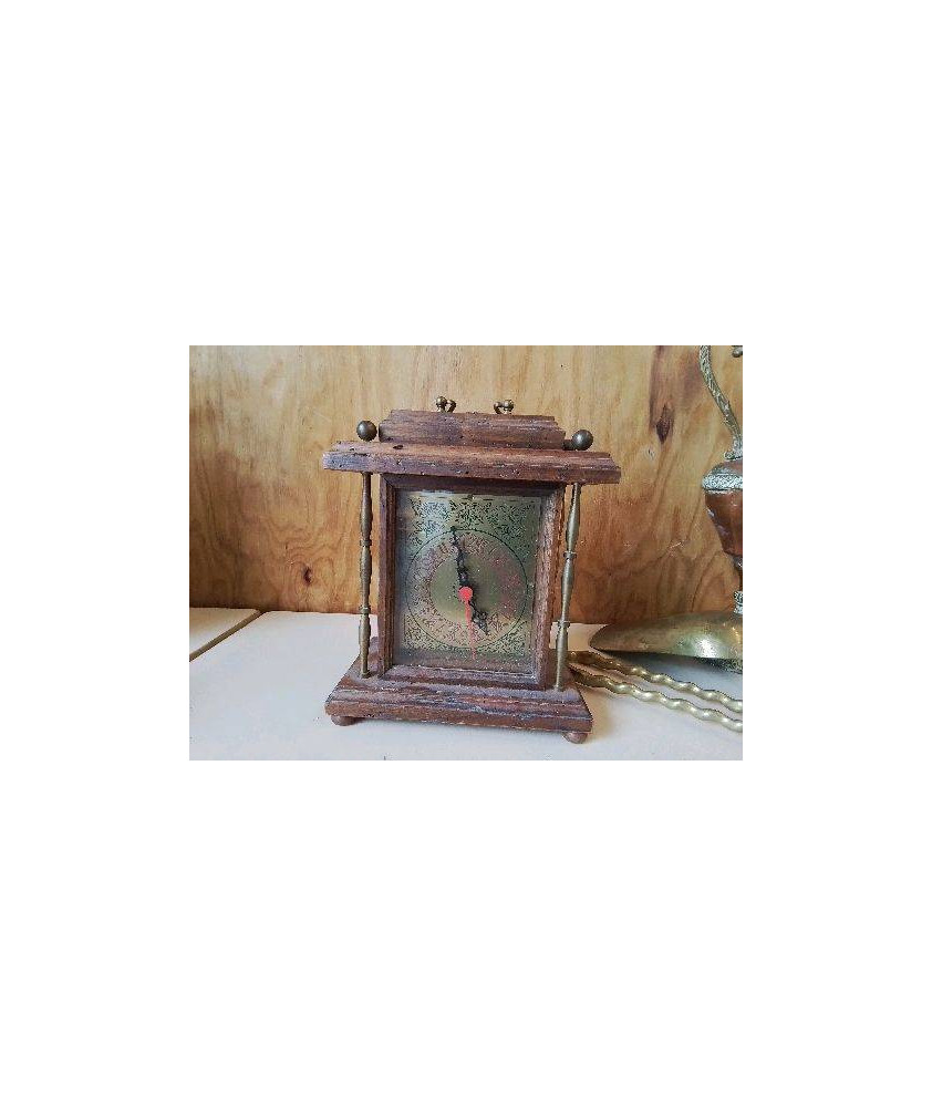 PETITE PENDULE BOIS ET LAITON 