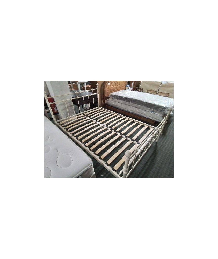 LIT BLANC EN FER 140 X 190 