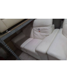 CANAPE CUIR BLANC  2 PLACES