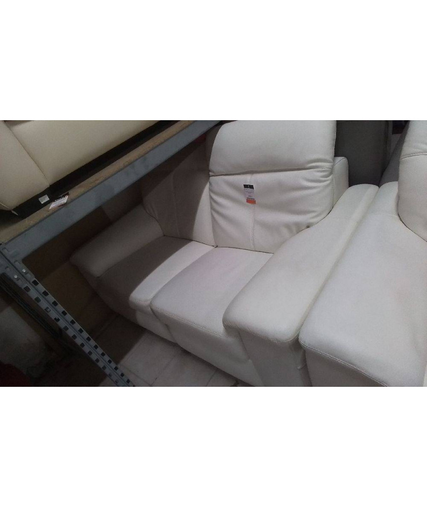 CANAPE CUIR BLANC  2 PLACES