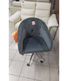 49578 FAUTEUIL DE BUREAU GRIS VELOURS DISPO EN COLIS