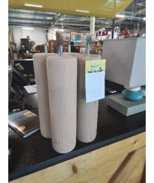 4 PIEDS DE LIT A VISSER BOIS CLAIR 25CM