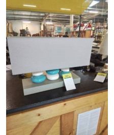 LAMPE 2 FEUX GALETS CÉRAMIQUE BLEU ET BLANC AJ TAUPE