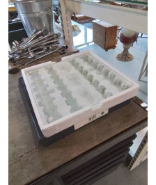 ÉCHIQUIER VERRE 35X35CM