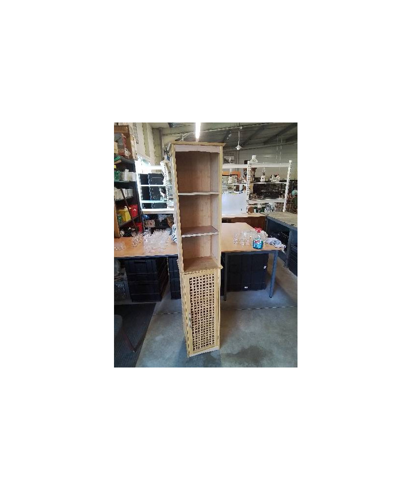 COLONNE BIBLIOTHÈQUE BOSI CLAIR 3 NICHES 1 PORTE AJOURÉ 