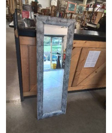 MIROIR RECTANGULAIRE BOIS GAINÉ ARGENT