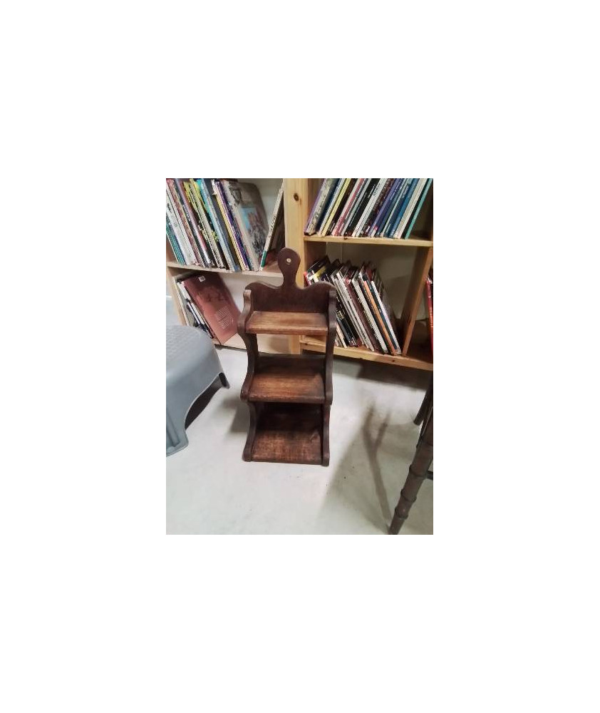 ÉTAGÈRE MURALE BOIS CHANTOURNÉ 3 TABLETTES 