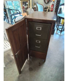 MEUBLE BOIS MOULURÉ INTERIEUR CLASSEUR INTÉRIEUR 2 TIROIRS 