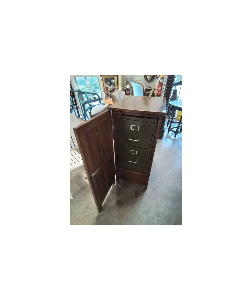 MEUBLE BOIS MOULURÉ INTERIEUR CLASSEUR INTÉRIEUR 2 TIROIRS 