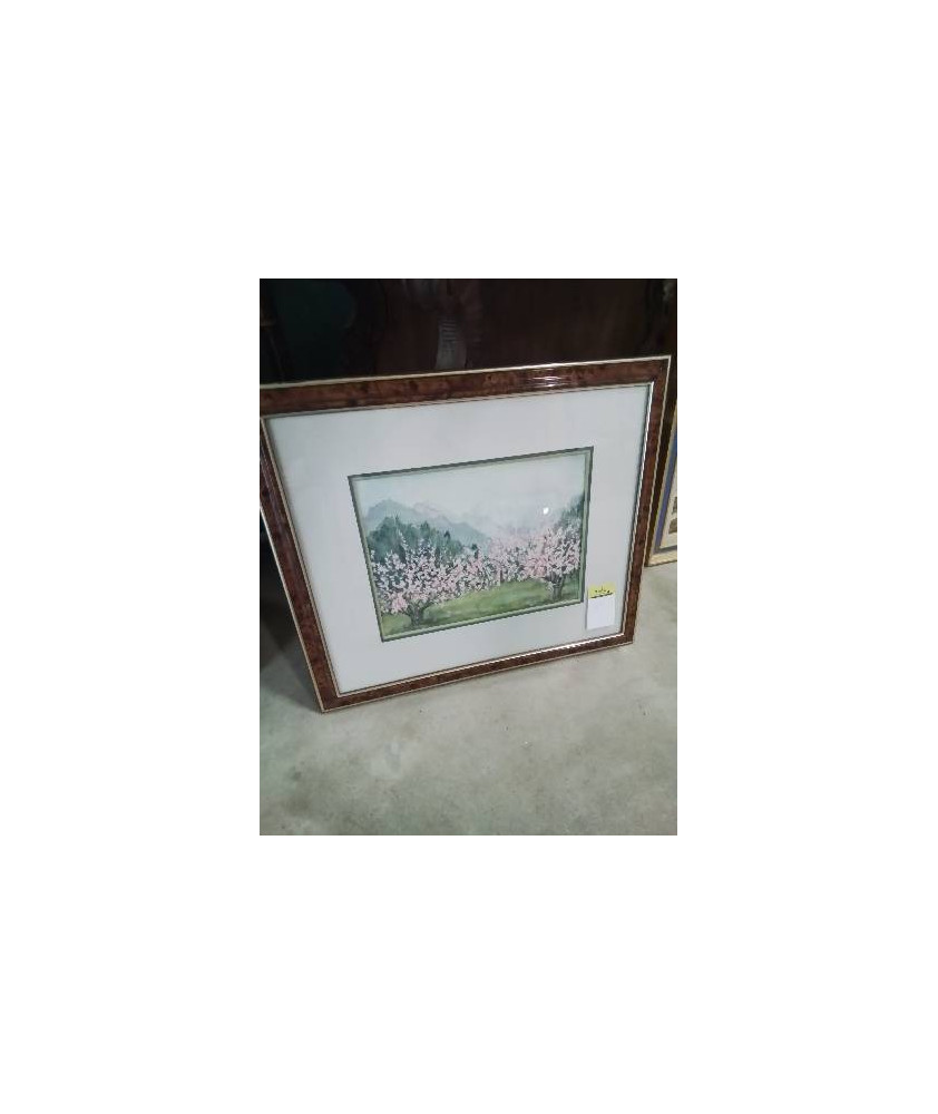 AQUARELLE ARBRES EN FLEURS COLETTE PRUDHOMME 