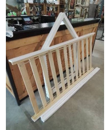 LIT MAISONNETTE ENFANT BOIS BLANC 90X190CM