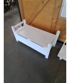 BANC COFFRE BOIS BLANC