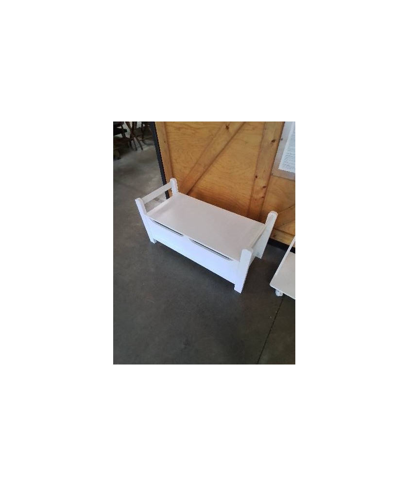 BANC COFFRE BOIS BLANC